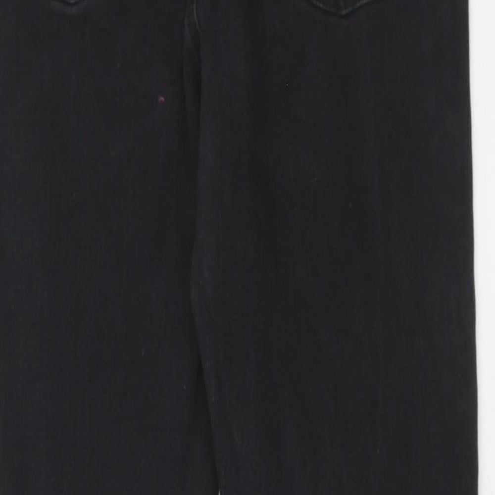 Very Womens Black Cotton Skinny Jeans Size 10 Regular Zip
