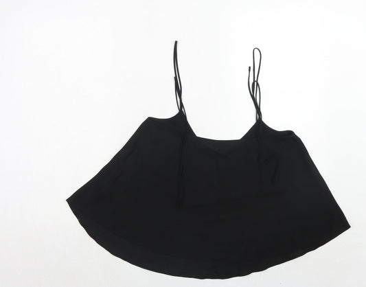 Womens UK Size 10 Topshop Black Basic Tank