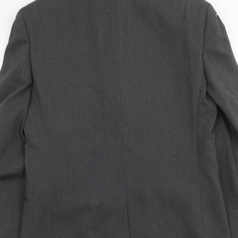 Vittoria Mens Grey Polyacrylate Fibre Jacket Suit Jacket Size 36 Regular