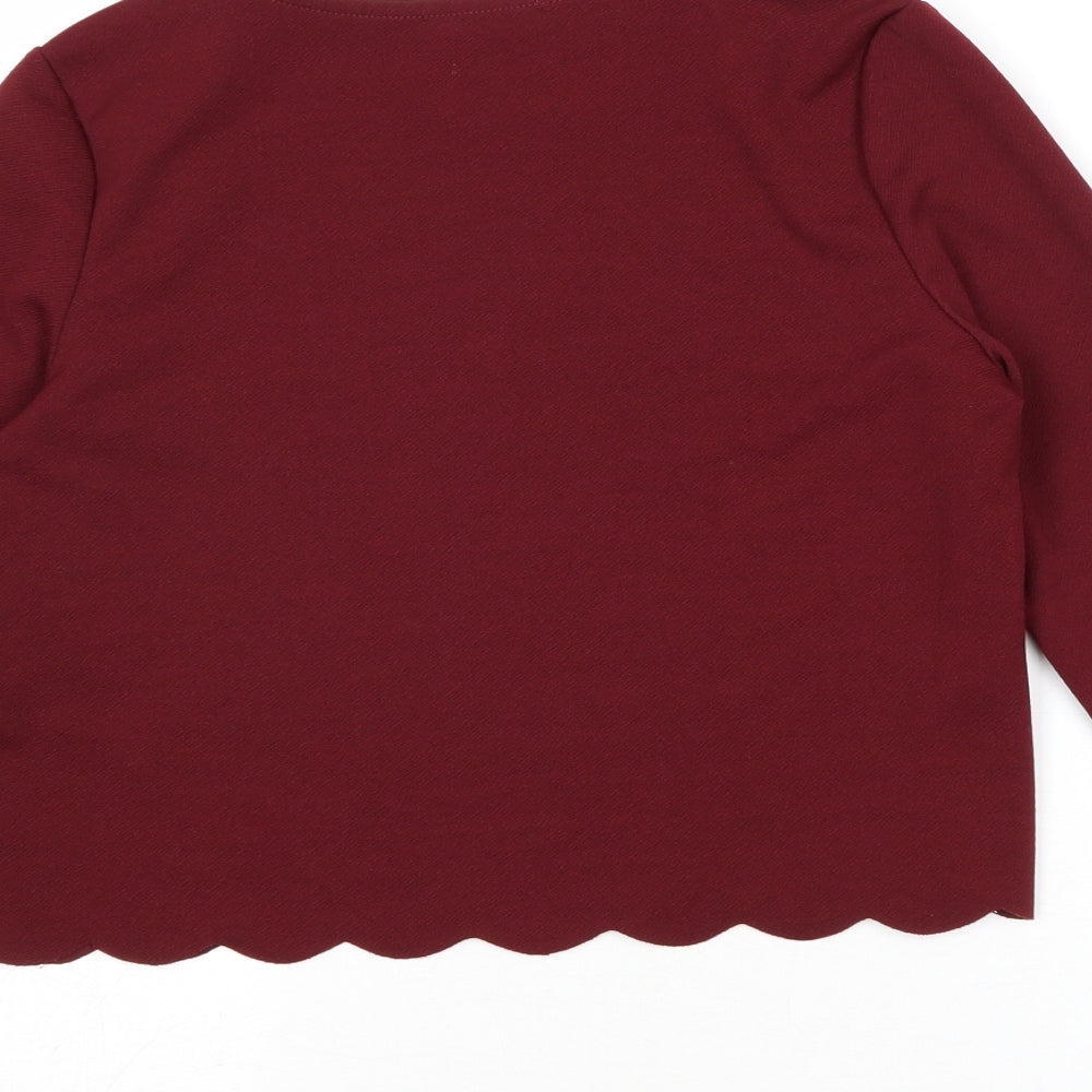 Womens UK Size 10 New Look Red Basic T-Shirt