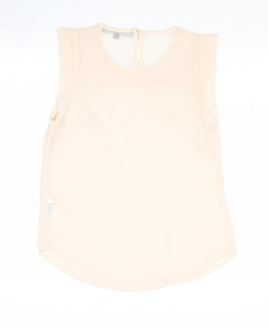 Womens UK Size 8 French Connection Pink Basic Tank