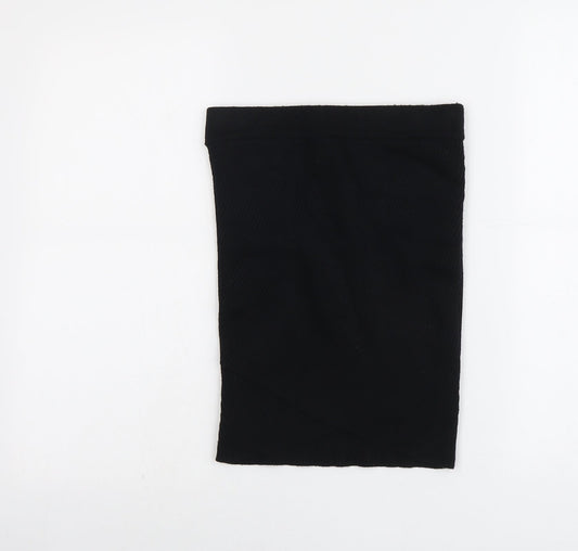 Womens UK Size S Zara Black Bandage Skirt