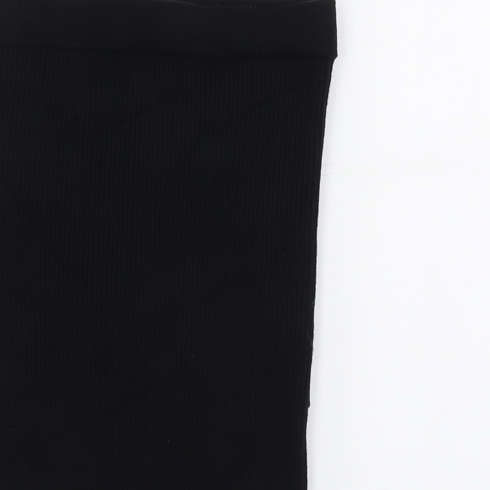 Womens UK Size S Zara Black Bandage Skirt