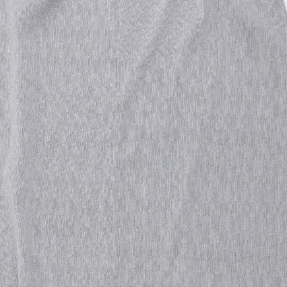 Bonmarché Womens Grey Polyester Wrap Skirt Size 24 Zip