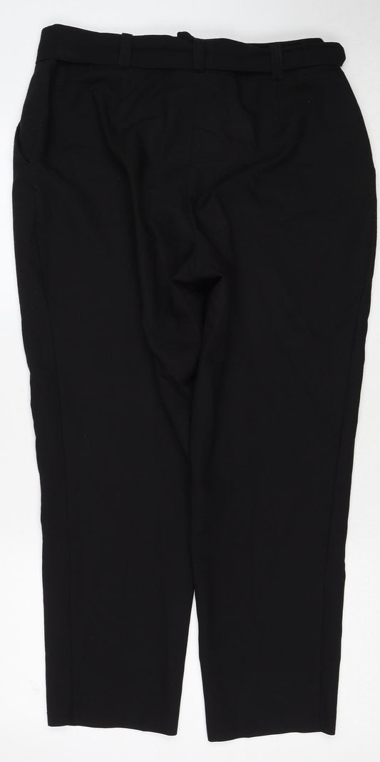 Womens UK Size 14 Dorothy Perkins Regular Fit Black Trousers