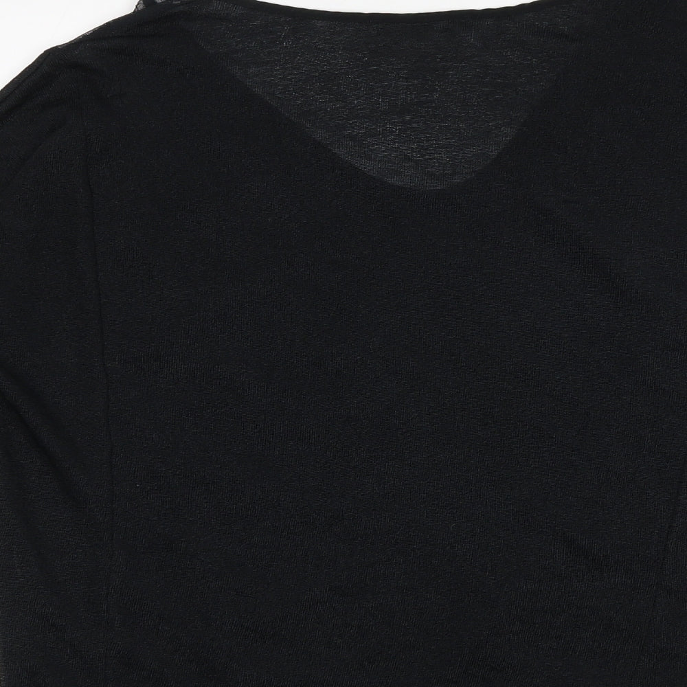 Womens UK Size M Zara Black Basic Blouse