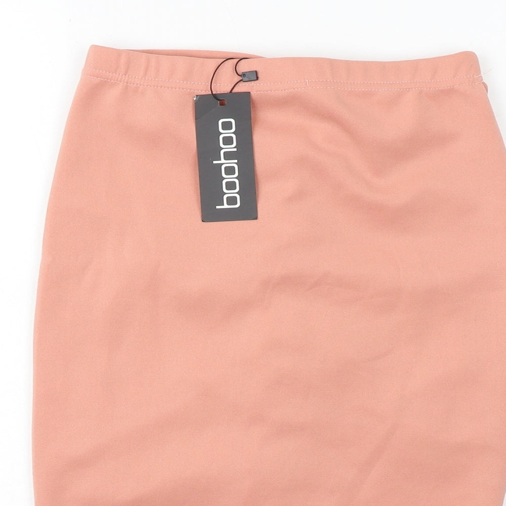 Boohoo Womens Pink Polyester Bandage Skirt Size 8