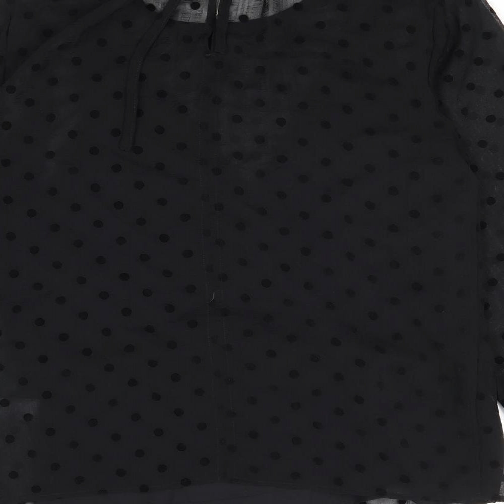 Womens UK Size 8 Marks and Spencer Black Basic Blouse
