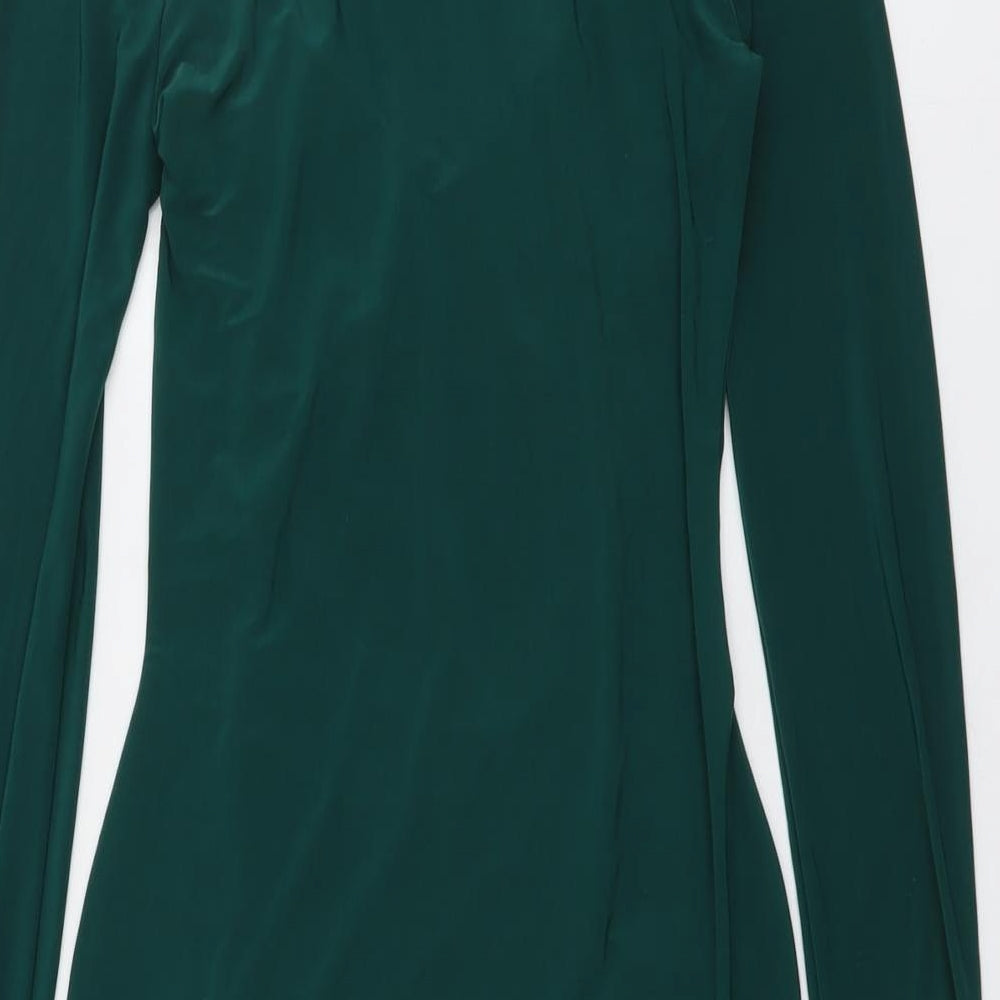 Femme Luce Womens Green Polyester Shift Size 10 Round Neck Pullover