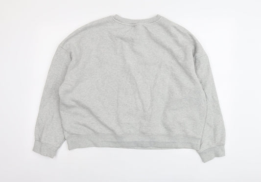 H&M Womens Grey Cotton Pullover Sweatshirt Size L Pullover - Enjouee