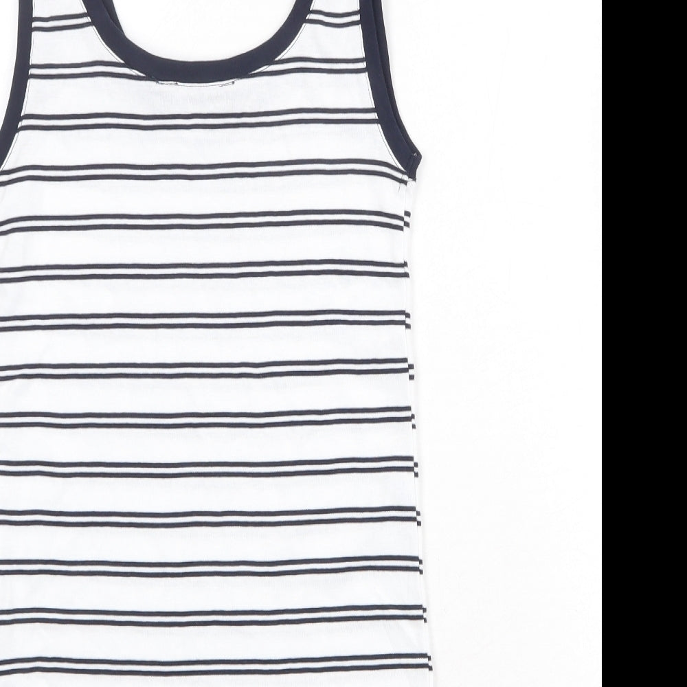 Womens UK Size 8 Marks and Spencer White Basic Tank