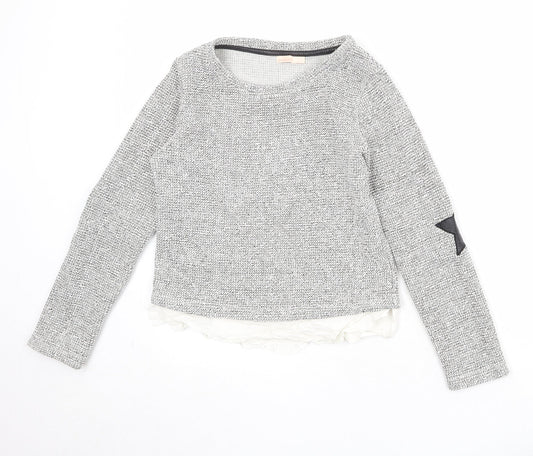Womens UK Size M Bershka Grey Pullover Jumper