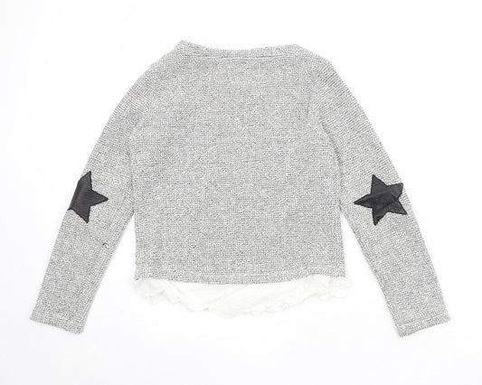 Womens UK Size M Bershka Grey Pullover Jumper