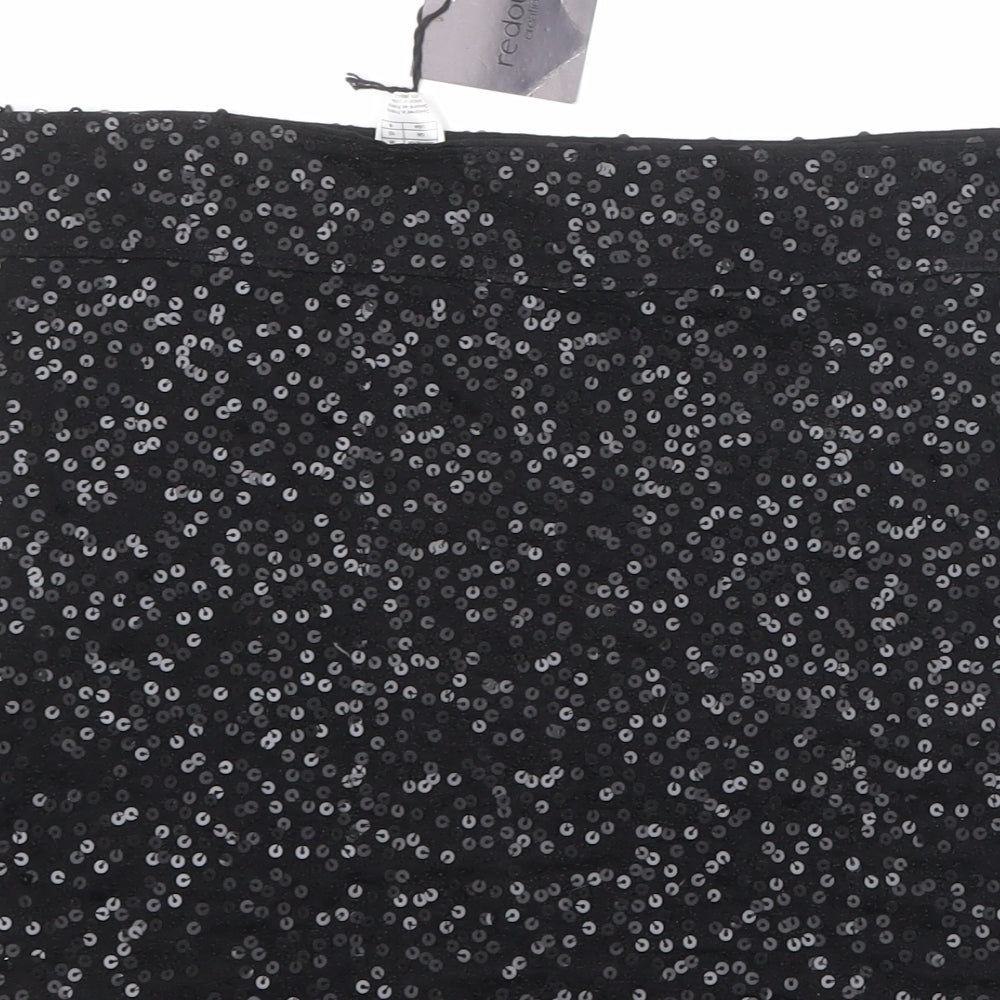 La Redoute Womens Black Viscose Bandage Skirt Size 10 Zip