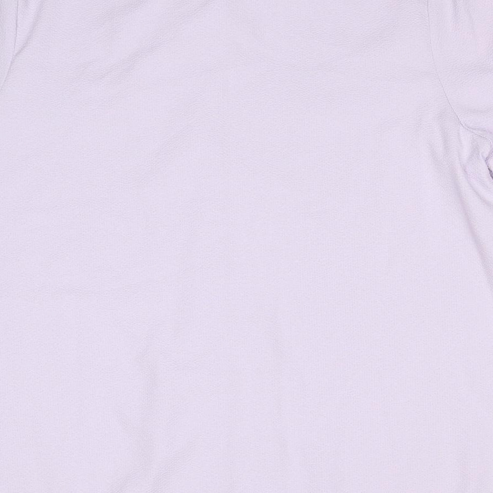 Classics Womens Purple Polyester Basic Button-Up Size 16 Collared