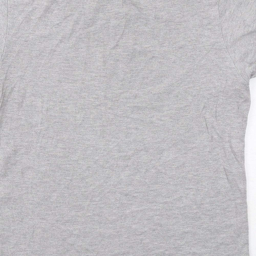 Womens UK Size L ELLE Grey Basic T-Shirt