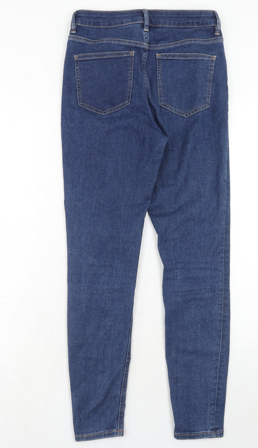 ASOS Womens Blue Cotton Skinny Jeans Size 28 in L32 in Regular Zip