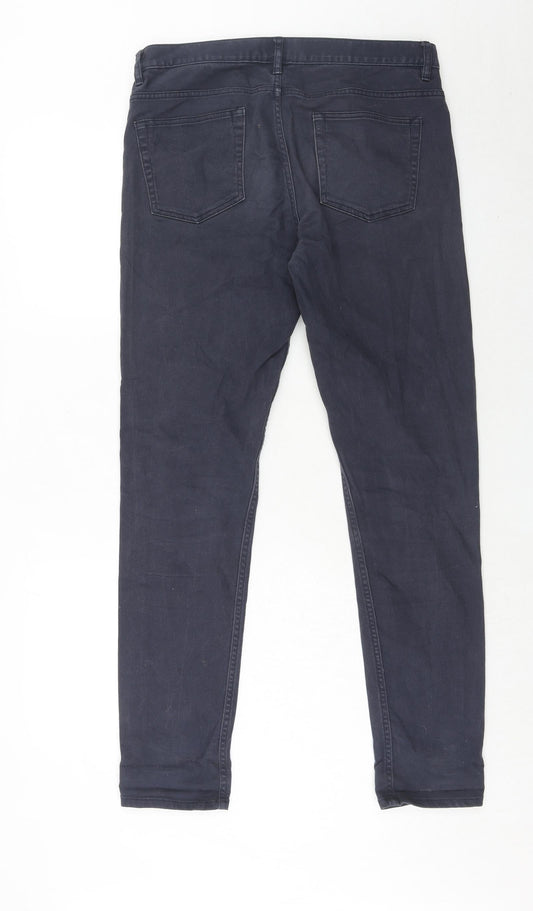 Mens UK Size 31 in H&M Regular Fit Skinny Black Jeans