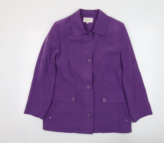 Womens UK Size 12 EWM Purple Pea Coat