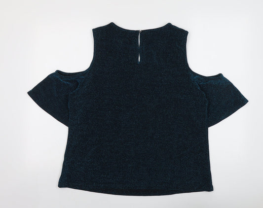 Womens UK Size 16 Dorothy Perkins Blue Basic Tank