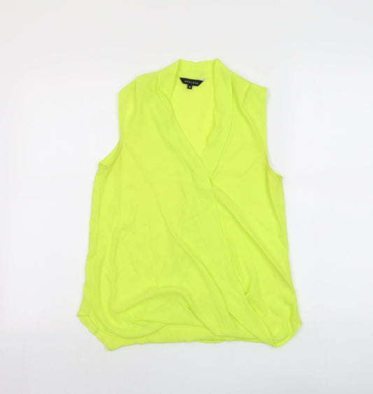Womens UK Size 10 New Look Yellow Basic Blouse