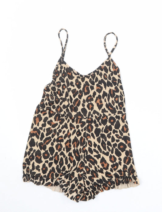 Womens UK Size 6 I SAW IT FIRST One-Piece Brown Playsuit