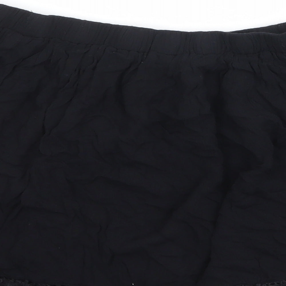 Womens UK Size 14 Select Black Cropped Blouse