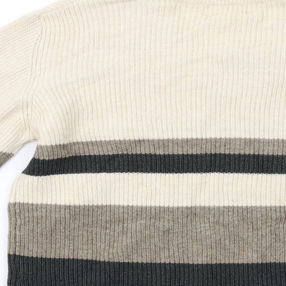 Womens UK Size S OBJECT Beige Pullover Jumper