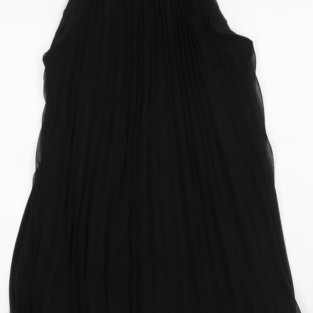 AX Paris Womens Black Polyester A-Line Size 10 Boat Neck Pullover