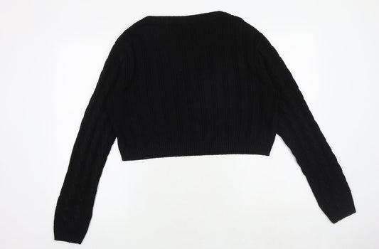 Womens UK Size S Topshop Black Pullover Jumper