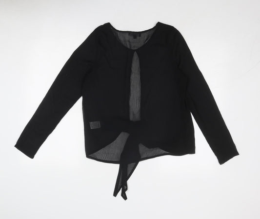 Womens UK Size 8 Missguided Black Basic Blouse