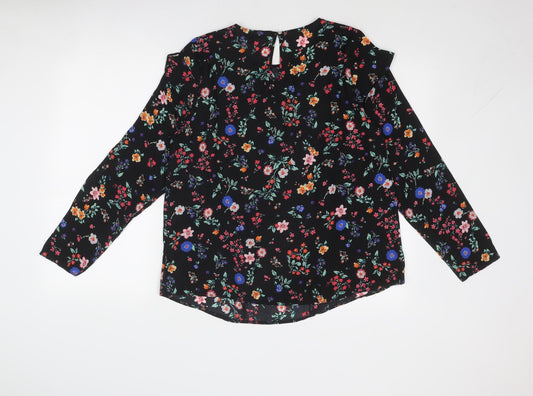 Womens UK Size 14 Simply Be Black Basic Blouse