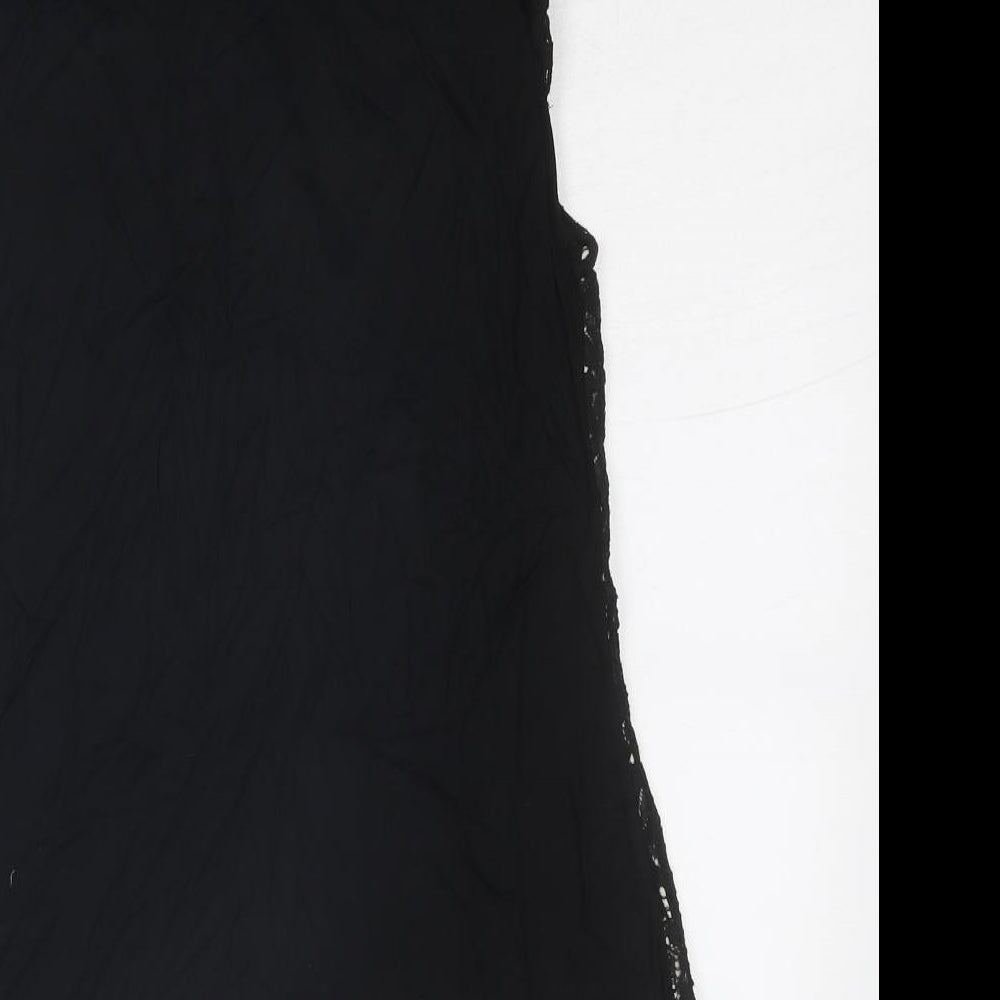 Womens UK Size M Oasis Black Basic Tank