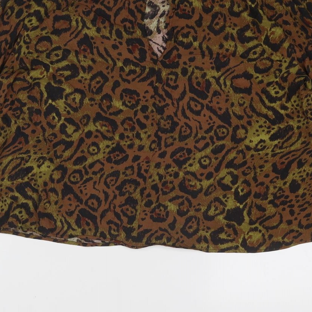 Womens UK Size S H&M Brown Basic Blouse