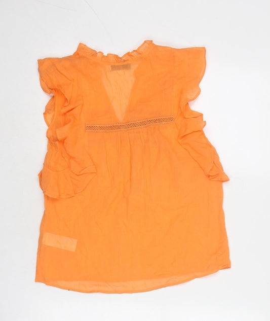 Womens UK Size 6 Mint Velvet Orange Basic Blouse