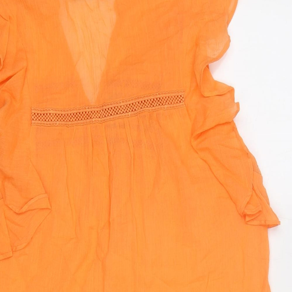 Womens UK Size 6 Mint Velvet Orange Basic Blouse
