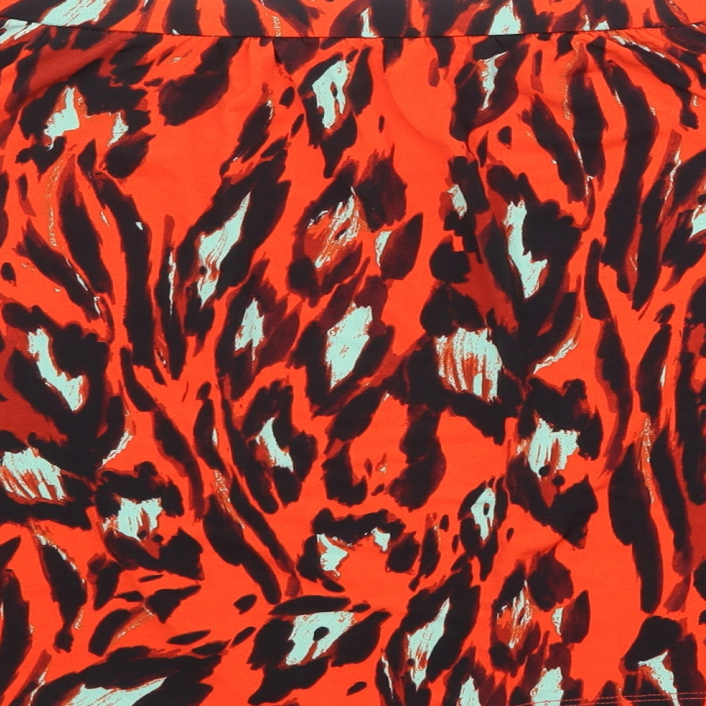 Womens UK Size 14 Very Orange Basic Blouse