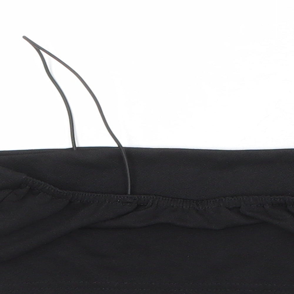 Womens UK Size 12 Boohoo Black Cropped Tank