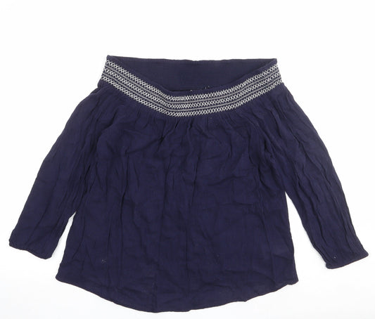 Womens UK Size S Gap Blue Basic Blouse