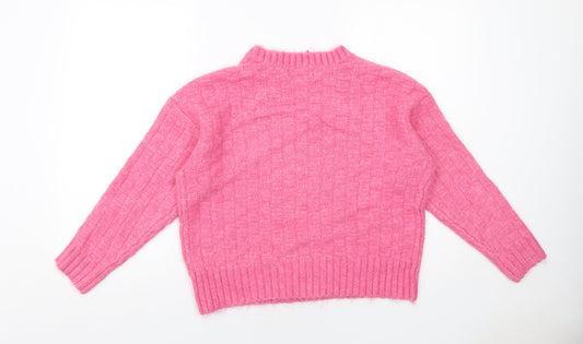 Womens UK Size M Marks and Spencer Pink Pullover Jumper