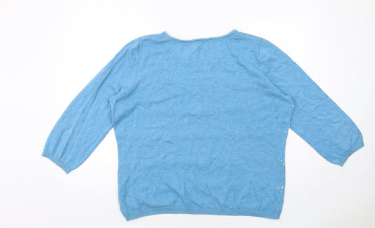 Womens UK Size XL Ness Blue Pullover Jumper