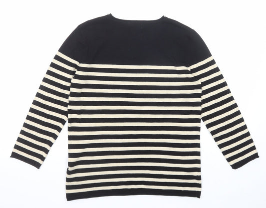 Womens UK Size XS H&M Black Pullover Jumper