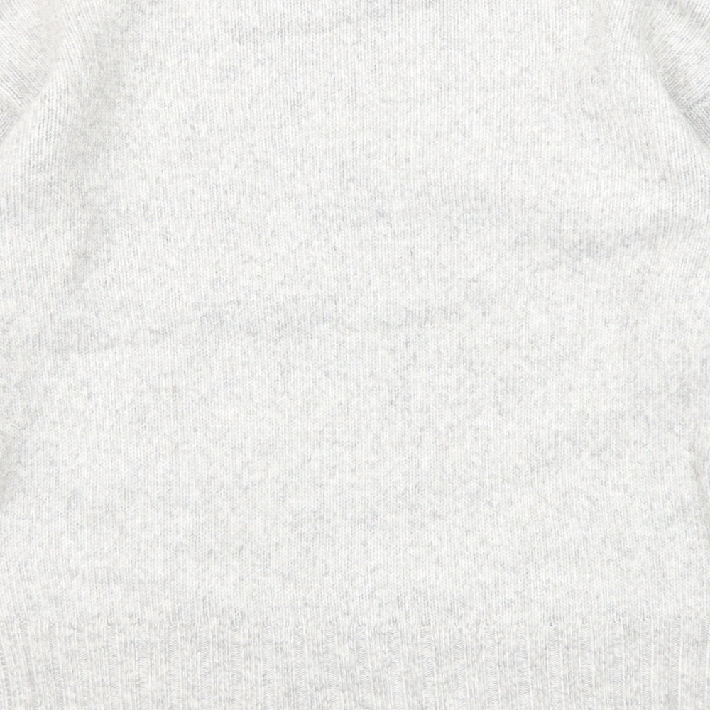 Marks and Spencer Womens Grey Crew Neck Polyester Pullover Jumper Size XS - Textured