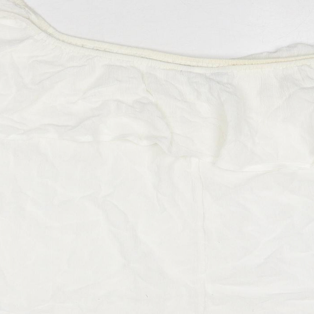 Womens UK Size 12 New Look White Basic Blouse
