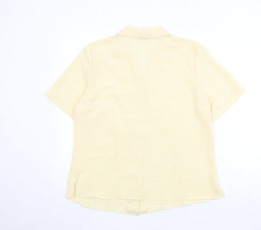 Womens UK Size 16 Bonmarché Yellow Basic Button-Up