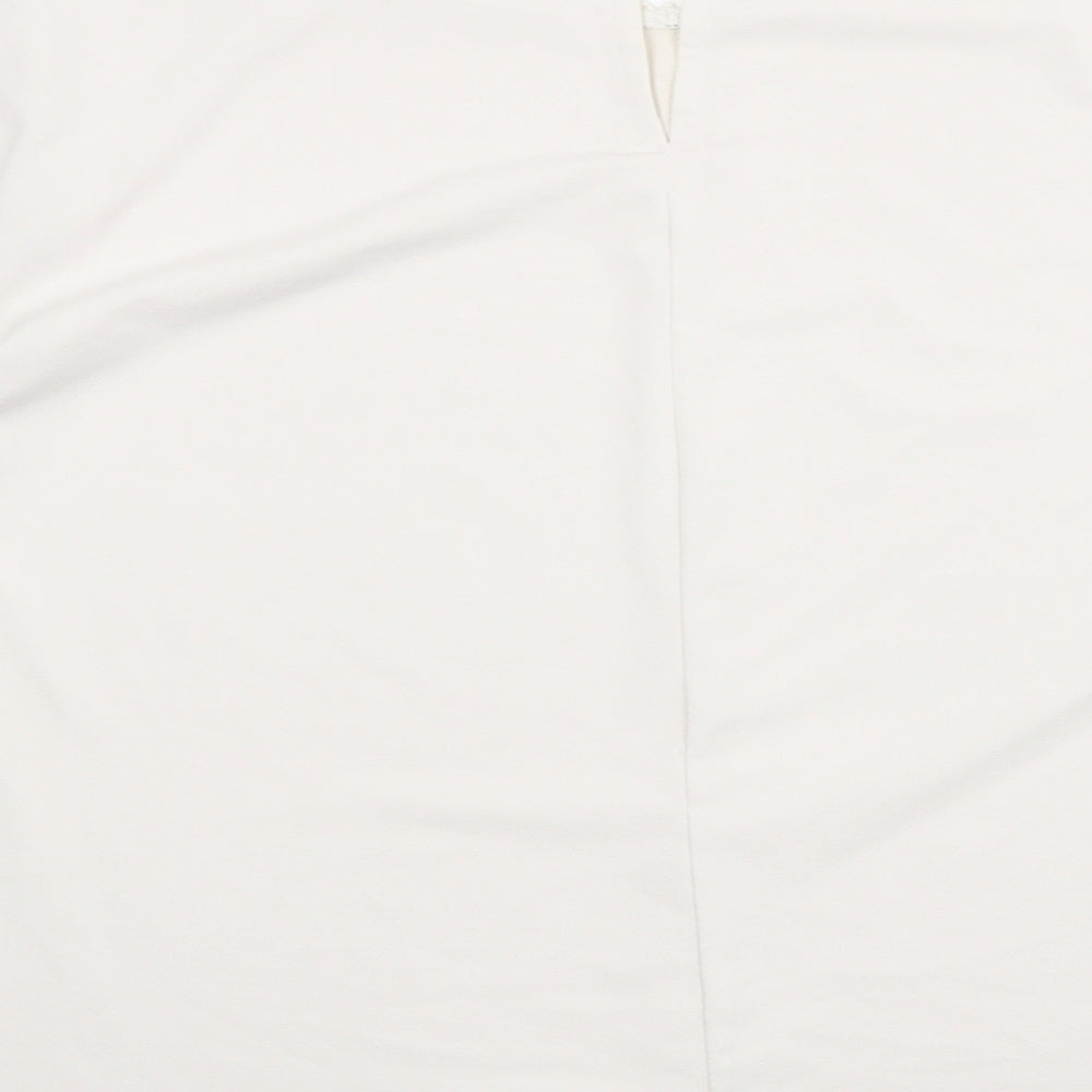 Womens UK Size L H&M Ivory Basic Blouse