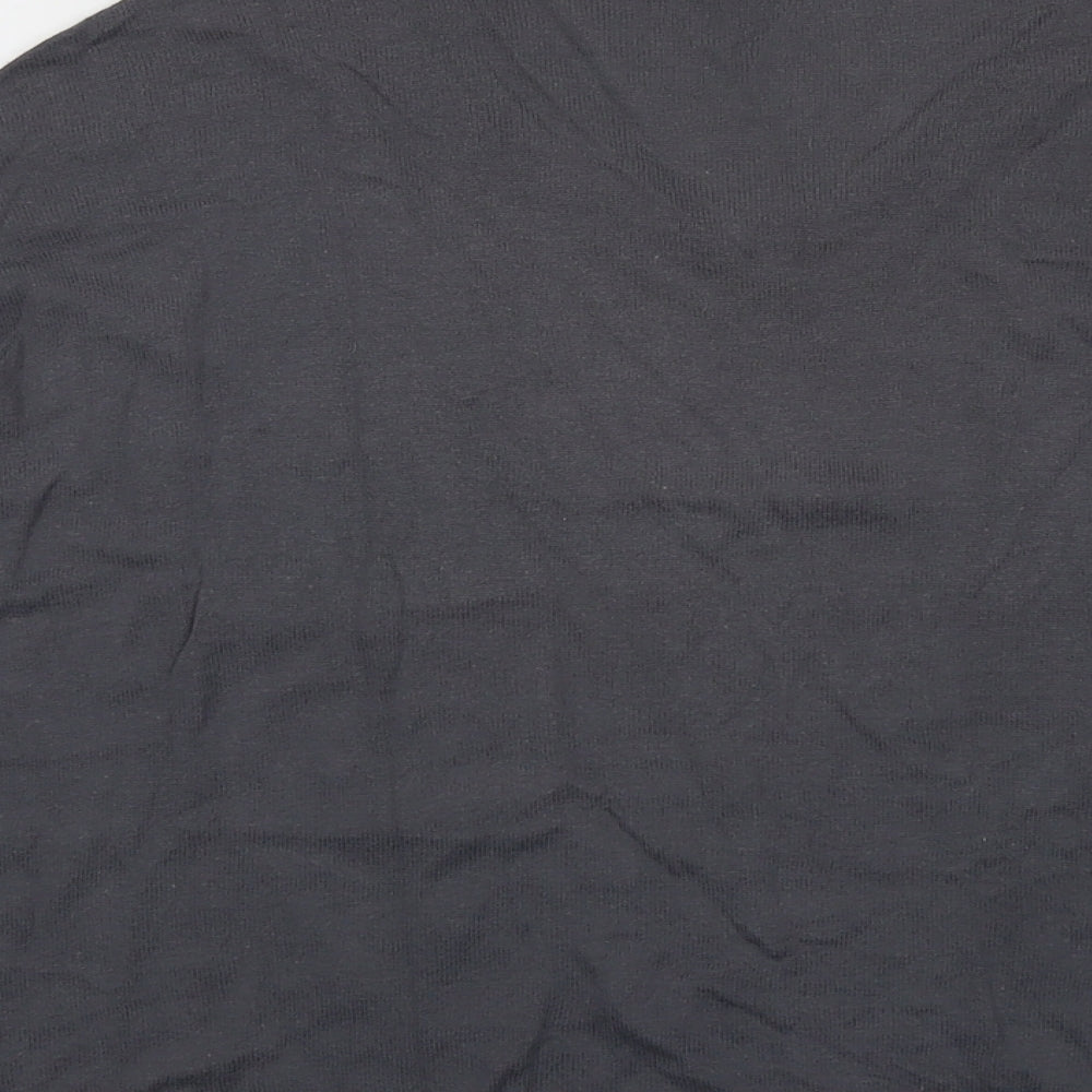 Womens UK Size S Mango Grey Cropped T-Shirt