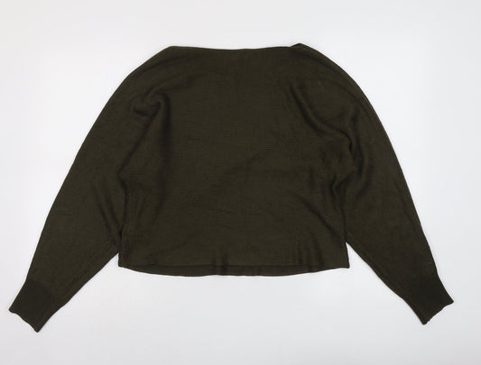 Womens UK Size M New Look Green Pullover Jumper