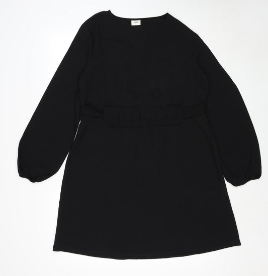 Additional front view of Only women’s black polyester a-line, size UK 10, round neck pullover