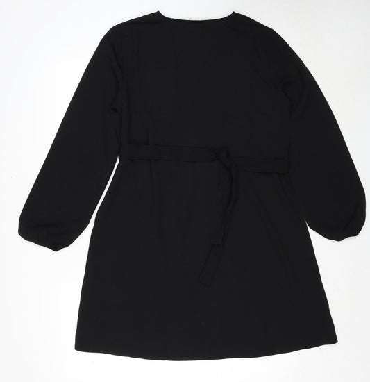 Only Womens Black Polyester A-Line Size 10 Round Neck Pullover